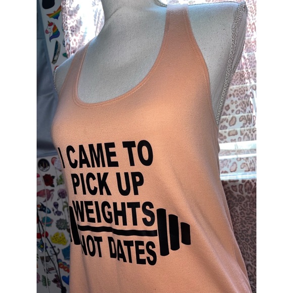 Weights Not Dates Orange Tank Top 🧡 - Picture 15 of 17